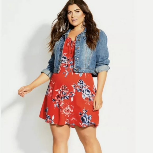 City Chic tie dress sz xs - Picture 3 of 5